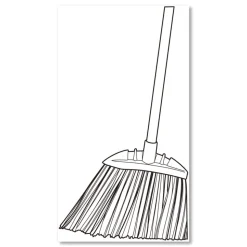 Rubbermaid Commercial 46 in. Smooth Sweep Angled Broom - Jumbo, Black/Yellow (6/Carton)