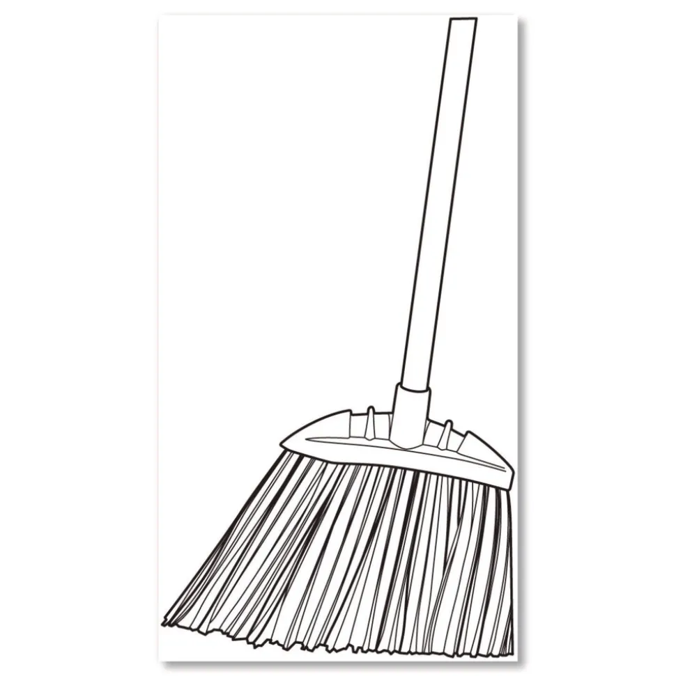 Rubbermaid Commercial 46 in. Smooth Sweep Angled Broom - Jumbo, Black/Yellow (6/Carton)