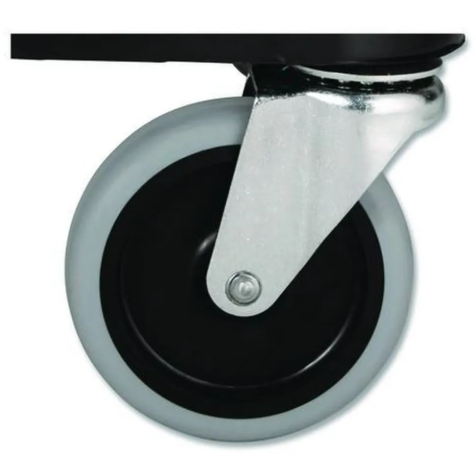 Rubbermaid Commercial 40.63 in. x 20.75 in. x 37.81 in. 300 lbs. Capacity 3 Shelves Plastic Xtra Equipment Cart - Black