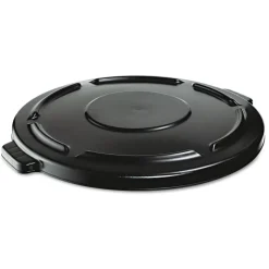 Rubbermaid Commercial 24.5 in. x 1.5 in. BRUTE Self-Draining Flat Top Lids - Black
