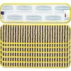 Rubbermaid Commercial 18 in. Vertical Polyprolene Stripes Microfiber Scrubber Pad - Yellow (6/Carton)