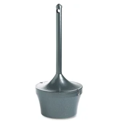 Rubbermaid Commercial 16 in. x 38.75 in. 4.5 gal. Aladdin Round Steel Smokers' Station - Charcoal