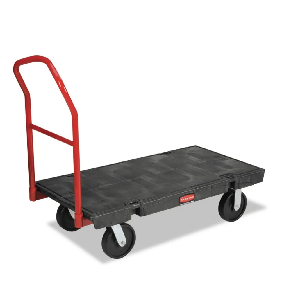 Rubbermaid Commercial 24 in. x 48 in. x 7 in. 2000 lbs. Capacity Platform Truck - Black