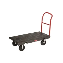 Rubbermaid Commercial 24 in. x 48 in. x 7 in. 2000 lbs. Capacity Platform Truck - Black