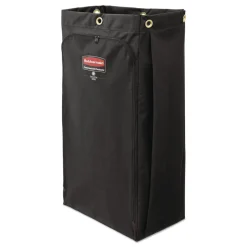 Rubbermaid Commercial 10.5 in. x 16.8 in. x 33 in. 30 Gallon Fabric Cleaning Cart Bag for Rubbermaid Commercial Housekeeping and Janitorial Carts - Black (4/Carton)