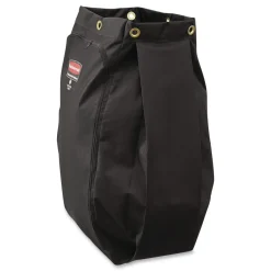 Rubbermaid Commercial 10.5 in. x 16.8 in. x 33 in. 30 Gallon Fabric Cleaning Cart Bag for Rubbermaid Commercial Housekeeping and Janitorial Carts - Black (4/Carton)