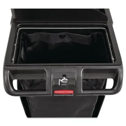 Rubbermaid Commercial 10.5 in. x 16.8 in. x 33 in. 30 Gallon Fabric Cleaning Cart Bag for Rubbermaid Commercial Housekeeping and Janitorial Carts - Black (4/Carton)