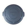 Rubbermaid Commercial 19.88 in. BRUTE Self-Draining Flat Top Lids for 20 gal. Round BRUTE Containers - Gray