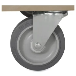 Rubbermaid Commercial 25.25 in. x 44 in. x 38.13 in. 500 lbs. Capacity 2 Flat Shelves Plastic Utility Cart - Black