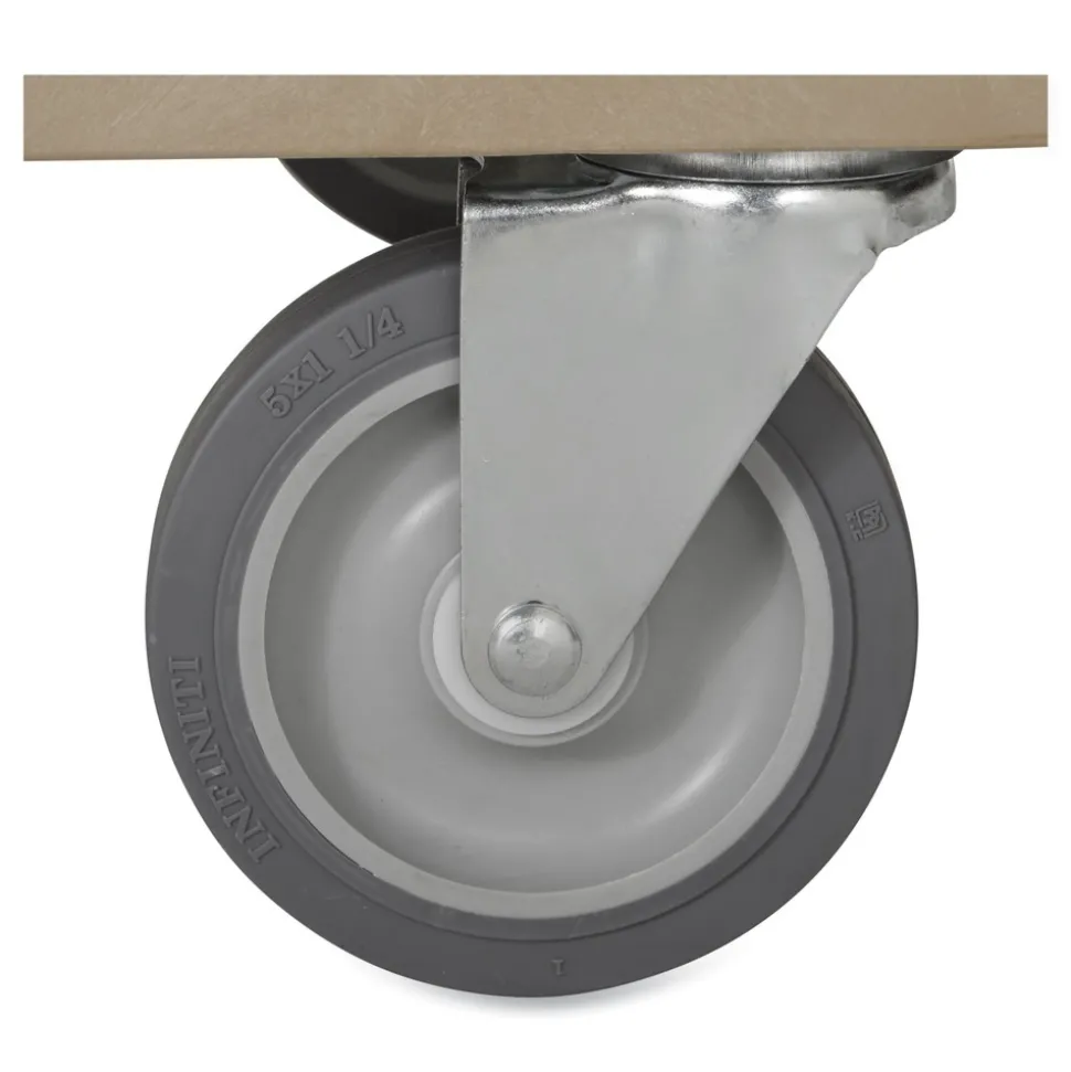 Rubbermaid Commercial 25.25 in. x 44 in. x 38.13 in. 500 lbs. Capacity 2 Flat Shelves Plastic Utility Cart - Black