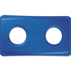 Rubbermaid Commercial 20.38 in. x 11.38 in. x 2.75 in. Lid for Slim Jim Bottle Recycling Container - Blue