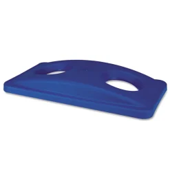 Rubbermaid Commercial 20.38 in. x 11.38 in. x 2.75 in. Lid for Slim Jim Bottle Recycling Container - Blue