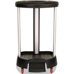 Rubbermaid Commercial 20.38 in. x 22.25 in. x 37.88 in. 30 Gallon Aluminum/Plastic Premium Step-On Linen Hamper - Black