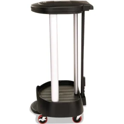 Rubbermaid Commercial 20.38 in. x 22.25 in. x 37.88 in. 30 Gallon Aluminum/Plastic Premium Step-On Linen Hamper - Black