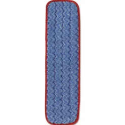 Rubbermaid Commercial 18-1/2 in. x 5 1/2 in. x 1/2 in. Microfiber Wet Mopping Pad - Red