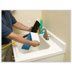 Rubbermaid Commercial 18 in. Economy Microfiber Wet Mopping Pad - Blue