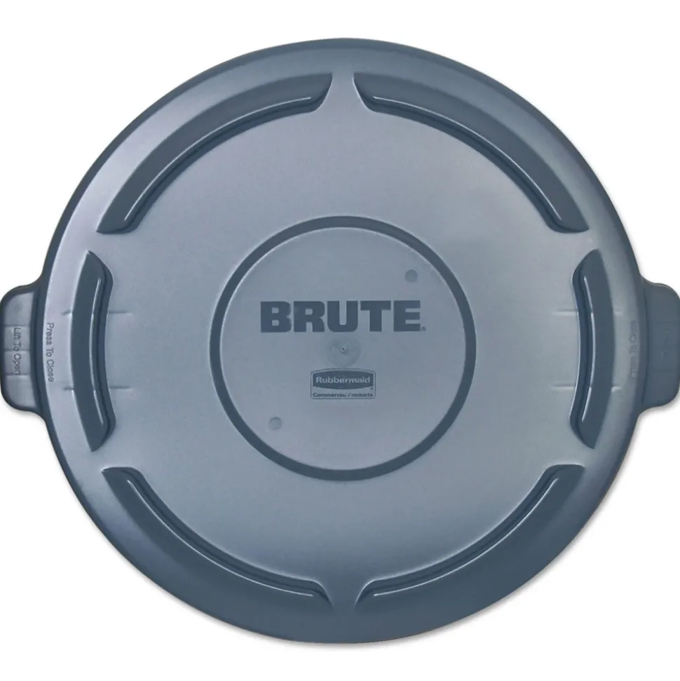 Rubbermaid Commercial 24.5 in. x 1.5 in. BRUTE Self-Draining Flat Top Lids - Gray