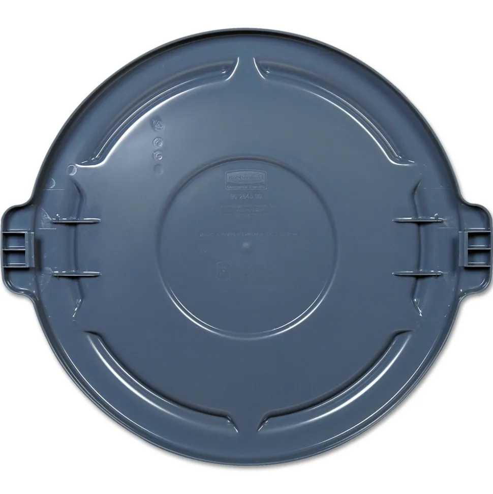 Rubbermaid Commercial 24.5 in. x 1.5 in. BRUTE Self-Draining Flat Top Lids - Gray