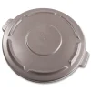 Rubbermaid Commercial 22.25 in. BRUTE Self-Draining Flat Top Lids for 32 gal. Round BRUTE Containers - Gray