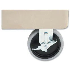 Rubbermaid Commercial 17.13 in. x 38.5 in. x 38.88 in. 500 lbs. Capacity 2 Shelves Plastic Heavy-Duty Utility Cart with Lipped Shelves - Beige