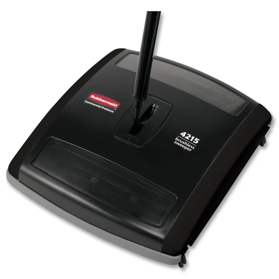 Rubbermaid Commercial 44 in. Handle Brushless Mechanical Sweeper - Black/Yellow