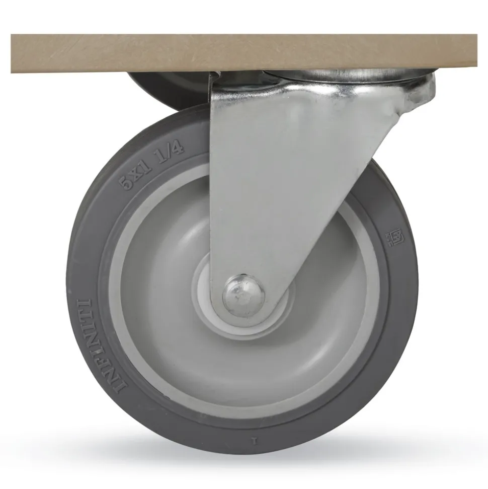 Rubbermaid Commercial 19.19 in. x 37.88 in. x 33.33 in. 500 lb. Capacity Plastic Flat Shelf Utility Cart - Black