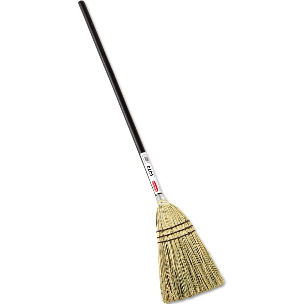 Rubbermaid Commercial 38 in. Overall Length Corn Fiber Bristles Corn-Fill Broom - Brown