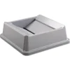 Rubbermaid Commercial 20.13 in. Plastic Untouchable Square Swing Top Lid - Gray