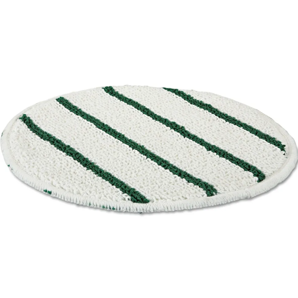 Rubbermaid Commercial 19 in. Diameter Low Profile Scrub-Strip Carpet Bonnet - White/Green
