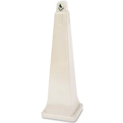Rubbermaid Commercial 12.25 in. x 39.75 in. 1 gal. GroundsKeeper Pyramid Cigarette Waste Collector - Beige