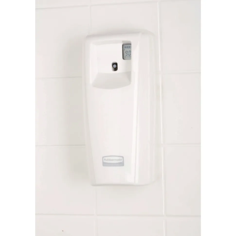 Rubbermaid Commercial 3.6 in. x 4.33 in. x 8.75 in. TC Microburst 9000 LCD Odor Control System - White