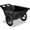 Rubbermaid Commercial 32.75 in. x 58 in. x 28.25 in. 300 lbs. Capacity Big Wheel Agriculture Wheelbarrow - Black