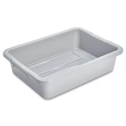 Rubbermaid Commercial 20 in. x 15 in. x 5 in. Bus/Utility Tote - Gray