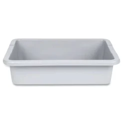Rubbermaid Commercial 20 in. x 15 in. x 5 in. Bus/Utility Tote - Gray