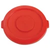 Rubbermaid Commercial 22.25 in. BRUTE Self-Draining Flat Top Lids for 32 gal. Round BRUTE Containers - Red