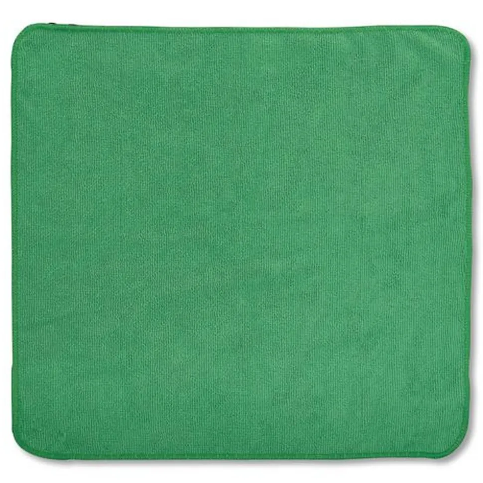 Rubbermaid Commercial 16 in. x 16 in. Microfiber Cleaning Cloths - Green (24/Pack)