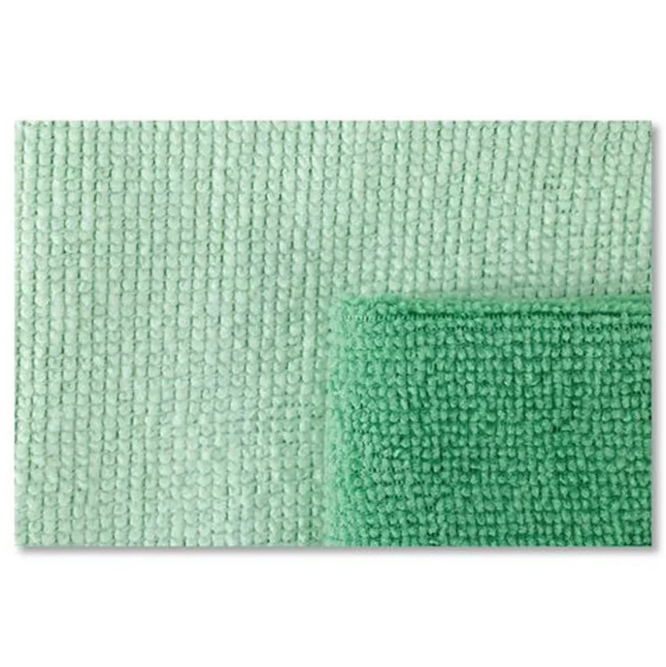 Rubbermaid Commercial 16 in. x 16 in. Microfiber Cleaning Cloths - Green (24/Pack)
