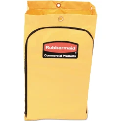 Rubbermaid Commercial 17.25 in. x 30.5 in. 24 Gallon Zippered Vinyl Cleaning Cart Bag - Yellow