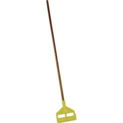 Rubbermaid Commercial 54 in. Invader Wood Side-Gate Wet-Mop Handle - Natural/Yellow