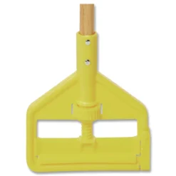 Rubbermaid Commercial 54 in. Invader Wood Side-Gate Wet-Mop Handle - Natural/Yellow