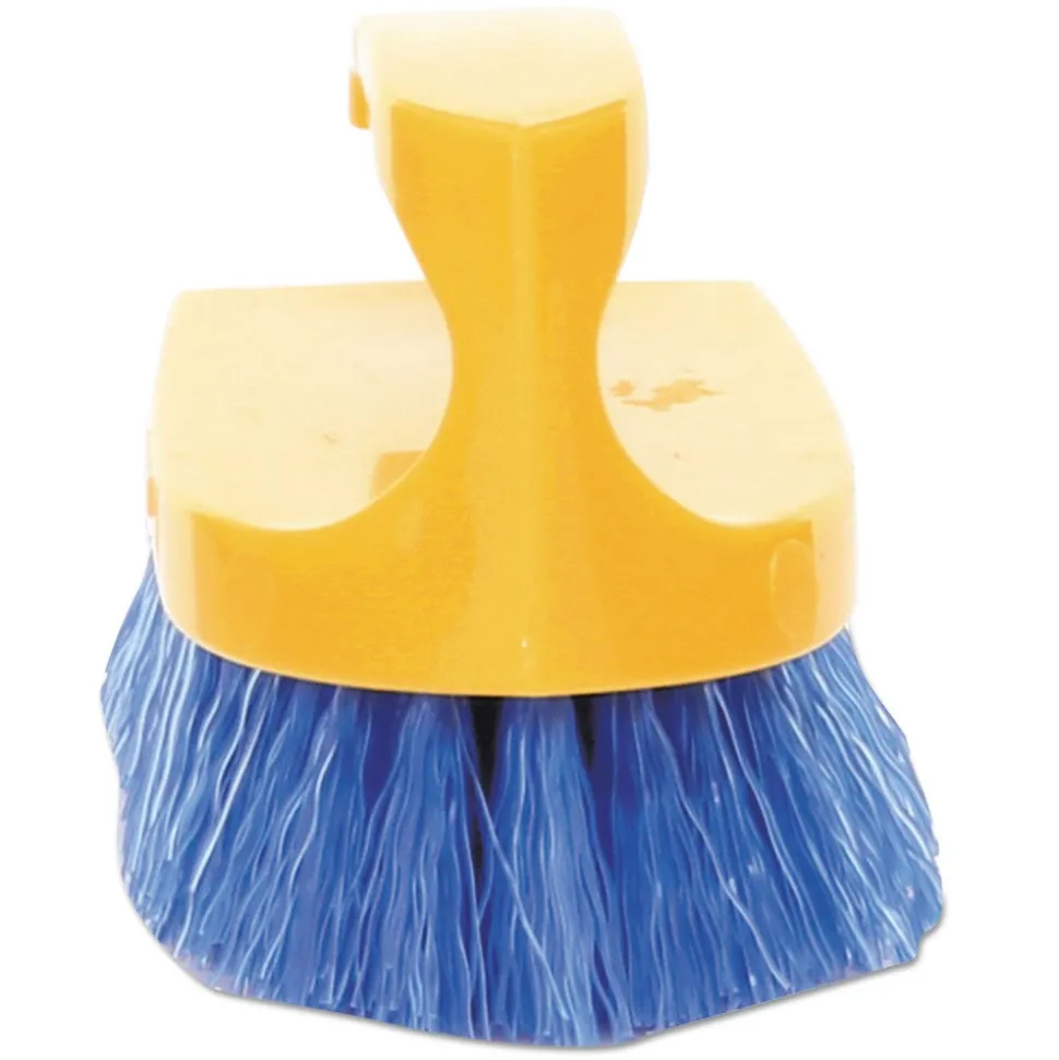 Rubbermaid Commercial 6 in. Iron-Shaped Scrub Brush - Yellow/Blue