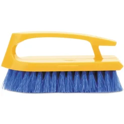 Rubbermaid Commercial 6 in. Iron-Shaped Scrub Brush - Yellow/Blue