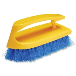 Rubbermaid Commercial 6 in. Iron-Shaped Scrub Brush - Yellow/Blue