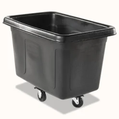 Rubbermaid Commercial 300 lbs. Capacity 59 Gallon Plastic Cube Truck - Black