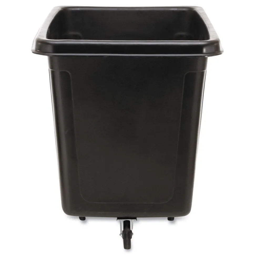 Rubbermaid Commercial 300 lbs. Capacity 59 Gallon Plastic Cube Truck - Black