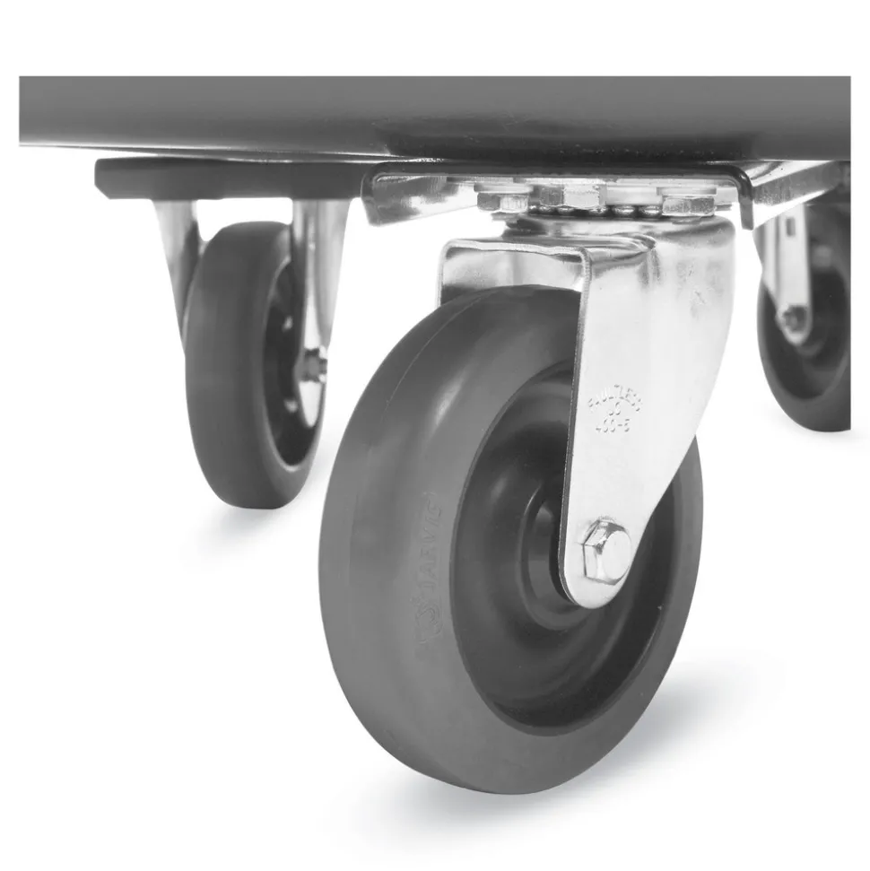 Rubbermaid Commercial 300 lbs. Capacity 59 Gallon Plastic Cube Truck - Black