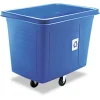 Rubbermaid Commercial 500 lbs. Capacity 120 Gallon Polyethylene Recycling Cube Truck - Blue