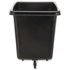 Rubbermaid Commercial 400 lbs. Capacity 12 cu-ft. Polyethylene/Metal Frame Medium-Density Cube Truck - Black