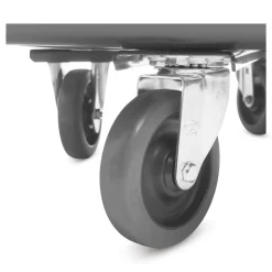 Rubbermaid Commercial 400 lbs. Capacity 12 cu-ft. Polyethylene/Metal Frame Medium-Density Cube Truck - Black