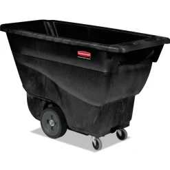 Rubbermaid Commercial 450 lbs. Capacity Rectangular Structural Foam Tilt Truck - Black